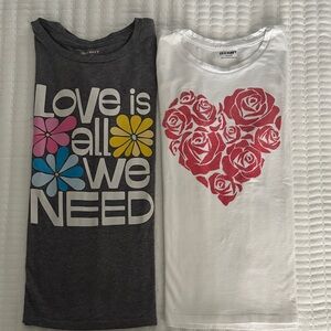 Old Navy Kids Short Sleeve Tees - Charcoal and White